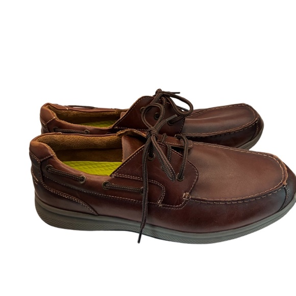 FLORSHEIM Great Lakes Moc Toe Oxford Loafers Brown Leather Men's Size 13 wide - Picture 13 of 13